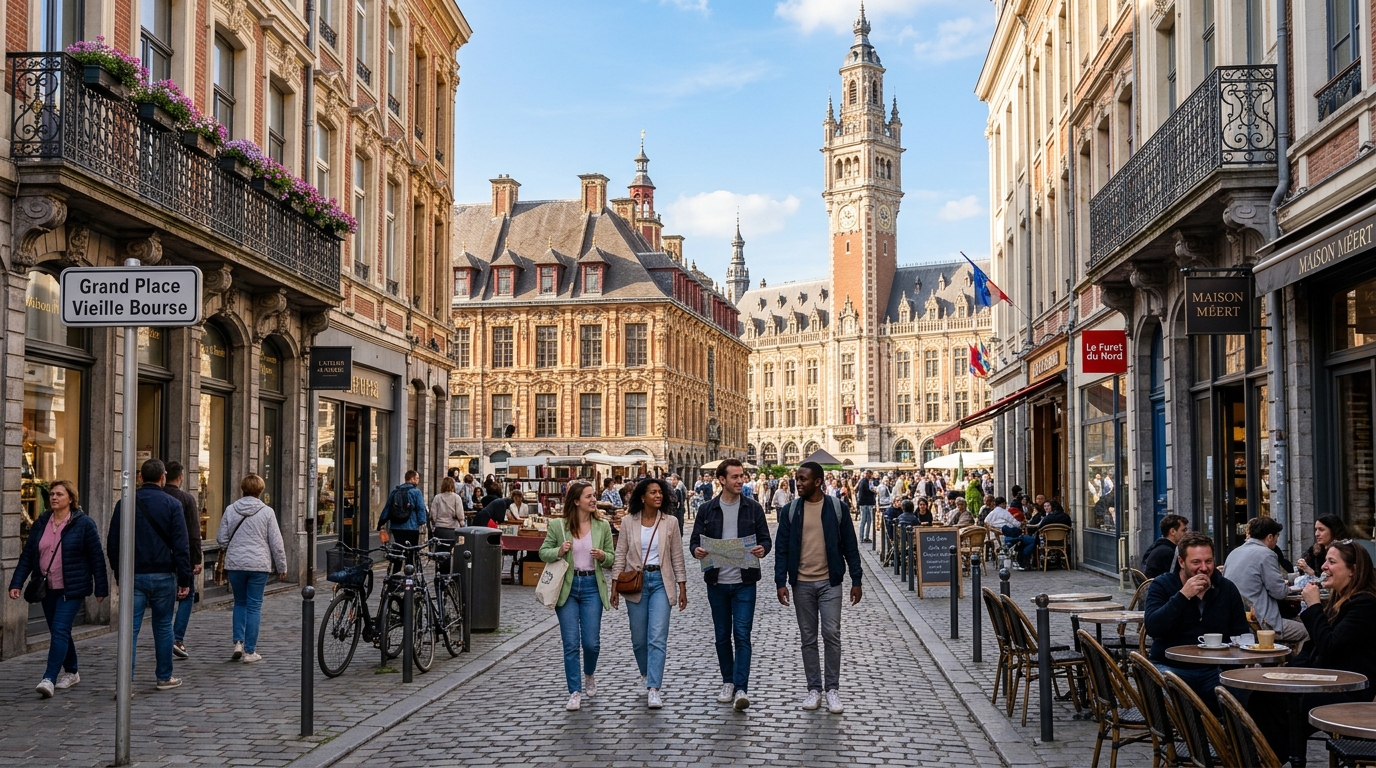 découvrez lille en une journée avec notre itinéraire complet à pied, parfait pour explorer les incontournables, les sites historiques et les spécialités locales rapidement et facilement.