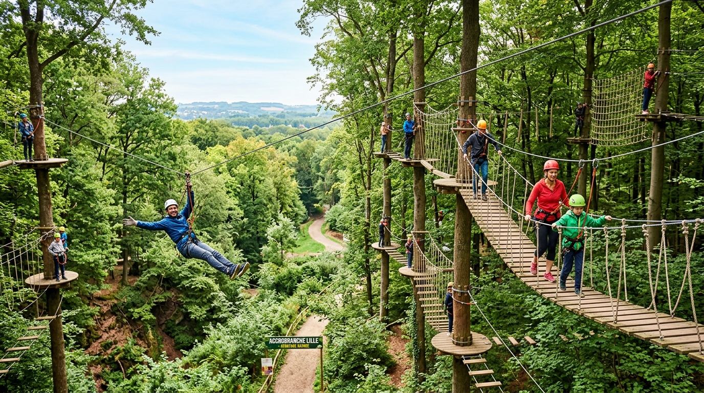 découvrez les meilleurs parcours d'accrobranche près de lille pour une aventure inoubliable en plein cœur du nord. activités ludiques et sensations garanties pour petits et grands !