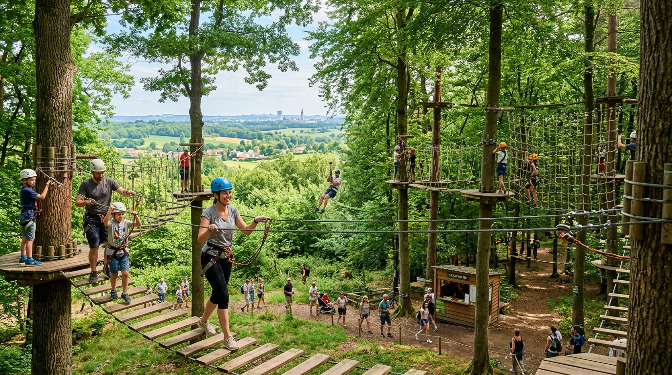 découvrez les meilleurs parcours d'accrobranche près de lille, dans le nord. aventure, plaisir et sensations garanties pour tous les âges !
