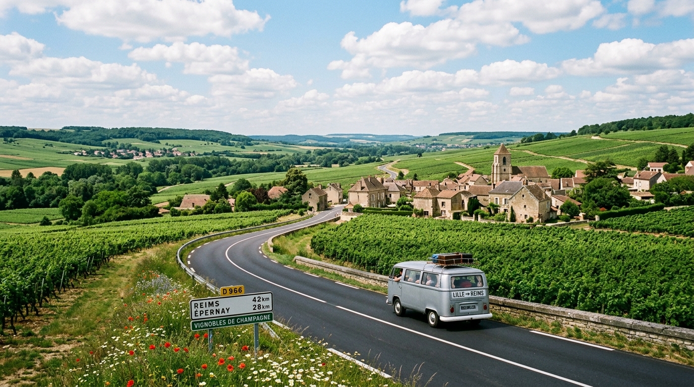 découvrez un road trip de 2 jours entre lille et reims, alliant la découverte des vignobles prestigieux et du patrimoine historique français.